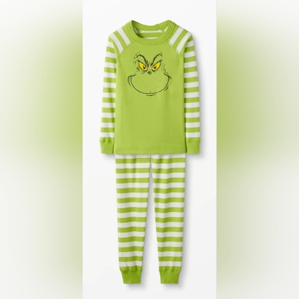 Hanna Andersson size us4 Kid Dr. Seuss Grinch Character pajamas